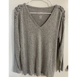 American Eagle Sweater Soft &‎ Sexy Plush Small Oversized Long Sleeve Gray